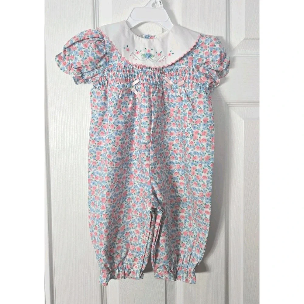 Infant One Piece  Romper‎ Short Sleeve Florial  Size 6-9M